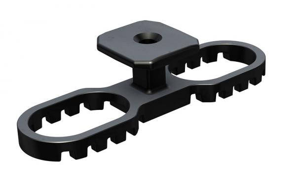 Montageclip Karle und Rubner Terraflex für UK Black (schwarz) 9 mm für Stärke 20-26 mm